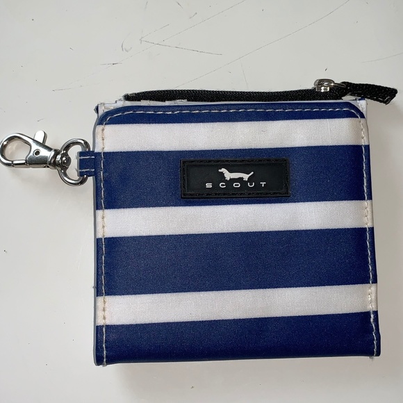 Scout Other - SCOUT Wallet Navy Blue and White Striped Preppy Nautical wallet, Coin pocket